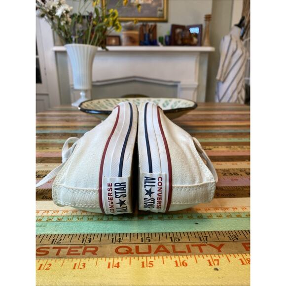 Converse All Star Sneaker Unisex Sz M6.5/W8.5 White Canvas Low Top Lace Up Shoe - Picture 11 of 13